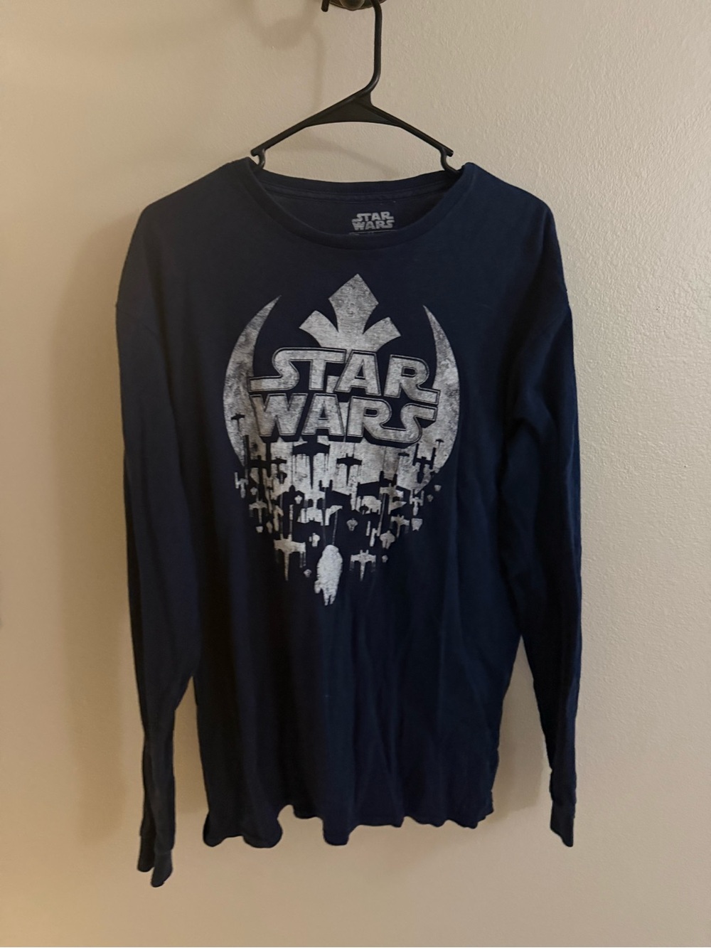 Fifth Sun Navy Long-Sleeve Star Wars Graphic Tee